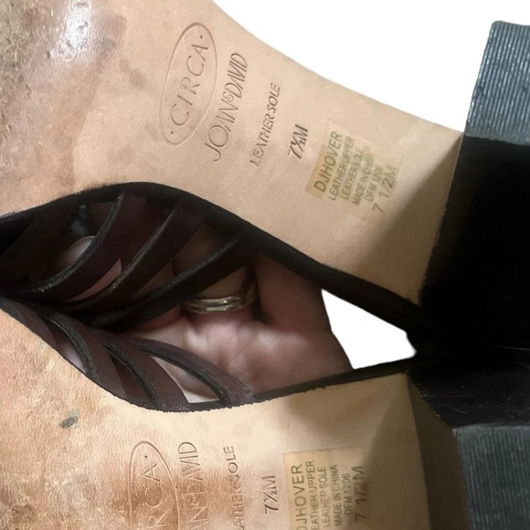 Circa Joan & David leather 3 inch slip on heel sandals in excellent condition - Picture 6 of 6